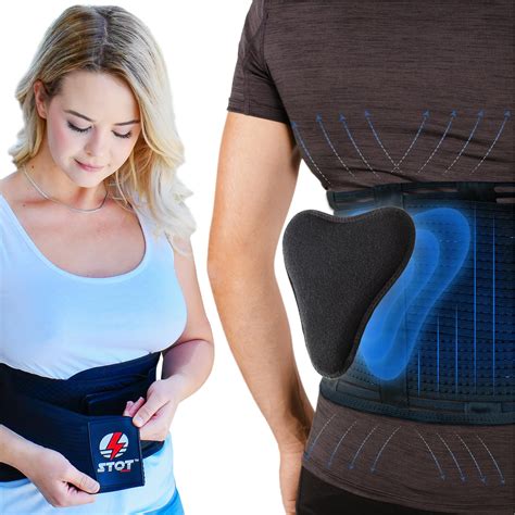 Breathable and Adjustable back brace for lower back pain women and Men ...