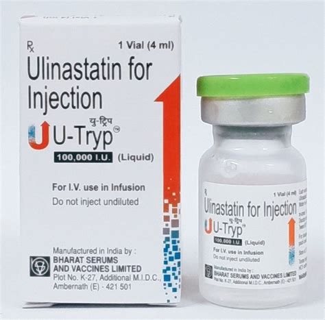 U Tryp Ulinastatin I U Injection Packaging Type Box Vial