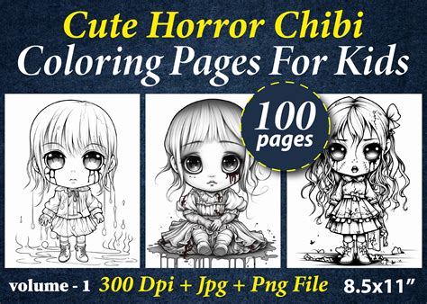 100+ Cute Horror Chibi Coloring Pages Graphic by GoLdeN ArT · Creative ...