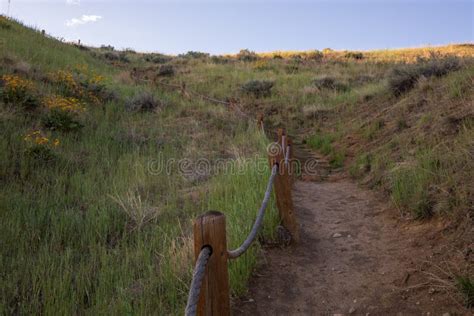 Hiking Trail On The Hill In Camels Back Park At Boise Idaho Stock Photo