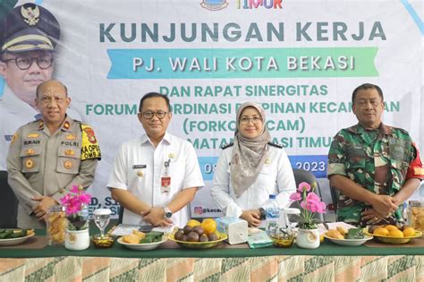 Jalin Sinergitas Dengan Pj Walkot Kunjungi Kecamatan Bekasi Timur Dan