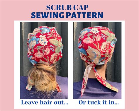 Scrub Cap SEWING PATTERN No Elastic PDF Surgical Cap Pattern Etsy