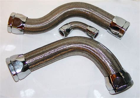 1965 1966 Mustang Radiator Hose Set Stainless Steel And Chrome Ebay