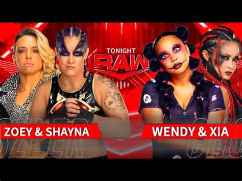 Shayna Baszler Zoey Stark Vs Xia Li Wendy Choo Raw Youtube