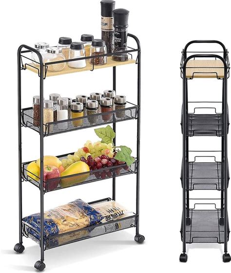 Premium Keukentrolley Keuken Planken Opberg Trolley Op Wielen Met