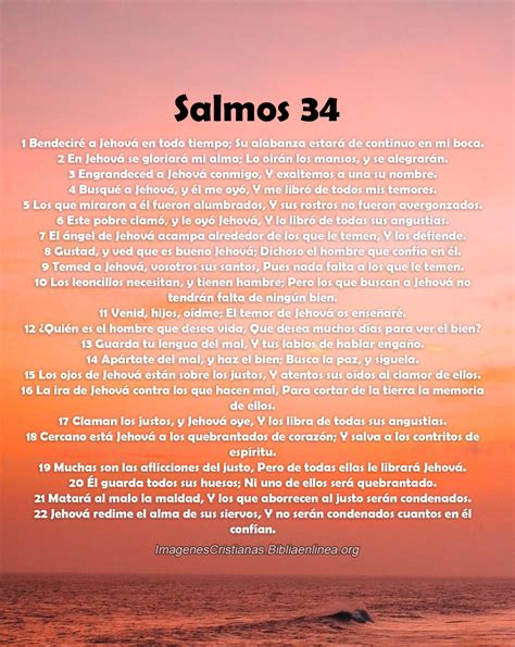 Salmo 34 Para Imprimir RETOEDU