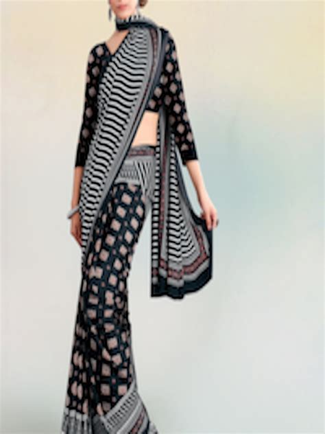 Buy Kasak Ethnic Motif Printed Pure Crepe Saree Sarees For Women