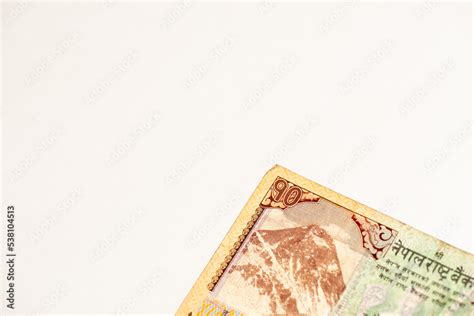 Nepali currency isolated on white background. Stock Photo | Adobe Stock