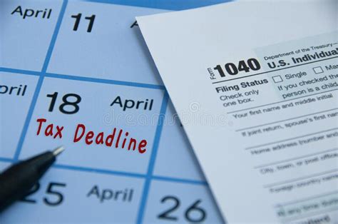 Tax Deadline Text on April Calendar - Tax Submission Due Date Editorial Image - Image of ...