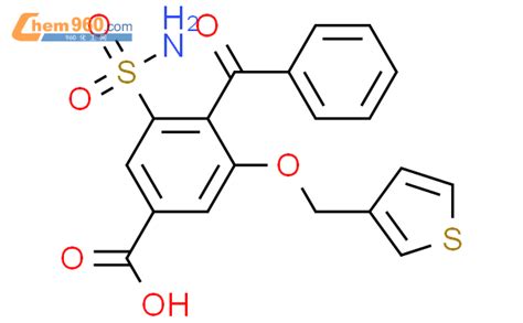 54591 38 7 4 苯甲酰基 3 氨基磺酰基 5 噻吩 3 基甲氧基 苯甲酸CAS号 54591 38 7 4 苯甲酰基 3