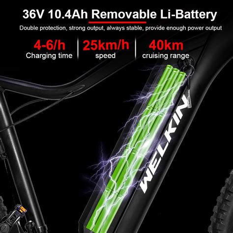 WELKIN WKEM001 Electric Bike 36V 250W 10 4AH Battery Max Speed 25km H