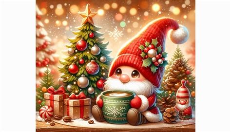 Download Christmas Gnome Illustration, Festive Gnome Wallpaper, Holiday ...