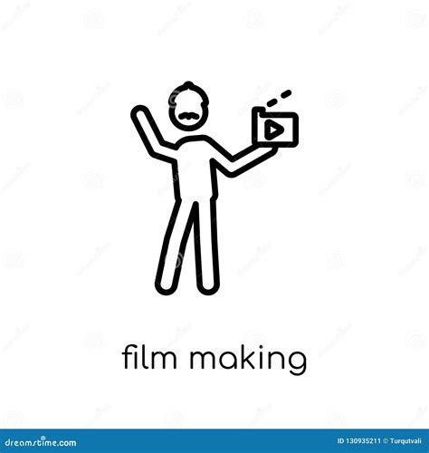 Film Making Icon Trendy Modern Flat Linear Vector Film Making I Stock