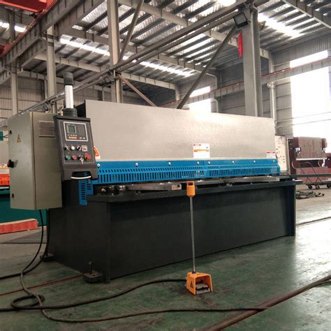 E S Cnc Shearing Machine Hydraulic Swing Beam Plate Cutting Shearing