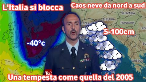 Meteo Italia Ondata Gelo Artico In Arrivo Con Abbondanti Nevicate In