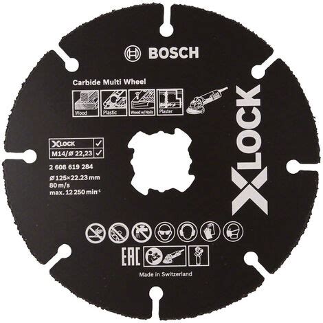 Disque x lock multimatériaux carbide 125mm Diametre 125 mm