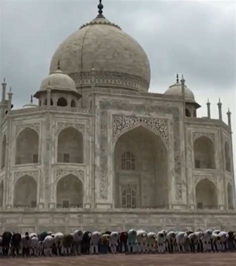 Namaz Prayers Offered In Agra Tajmahal लोगों ने पढ़ी ताजमहल में बकरीद