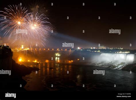 Fireworks at Niagara Falls, Ontario, Canada Stock Photo - Alamy