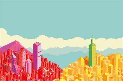 Skyline Illustrations DragonAir Cathay Pacific Behance