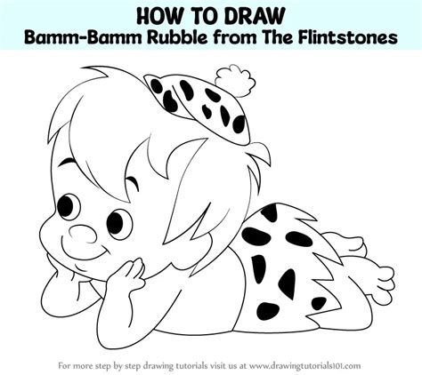 How To Draw Bamm Bamm Rubble From The Flintstones The Flintstones