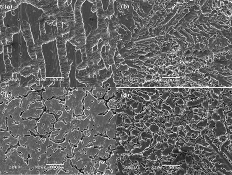 Sem Micrographs Of A 3n5 Mg B Az31 C Az61 And D Az91 Alloys After