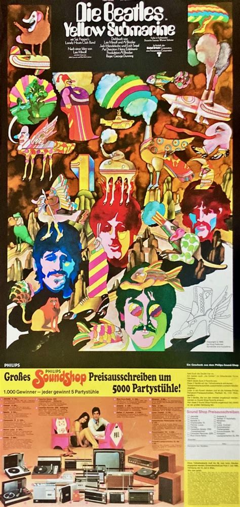 Beatles Yellow Submarine Film Plakat Poster Philips Preisaufschreiben 1968 ⋆ Popdom