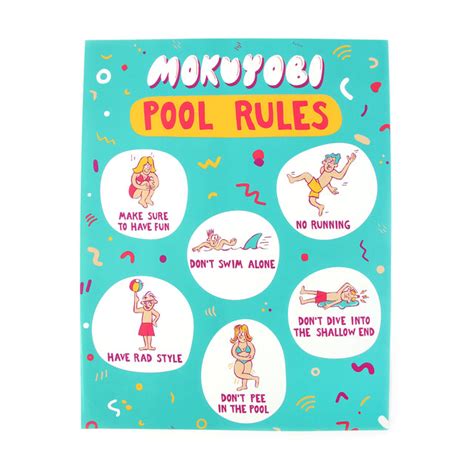 Pool Rules Poster – Mokuyobi