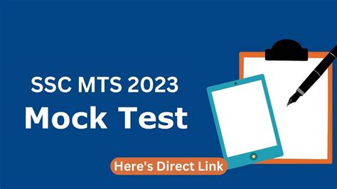 SSC MTS 2023 Mock Test Released Direct Link Here Ssc Nic In