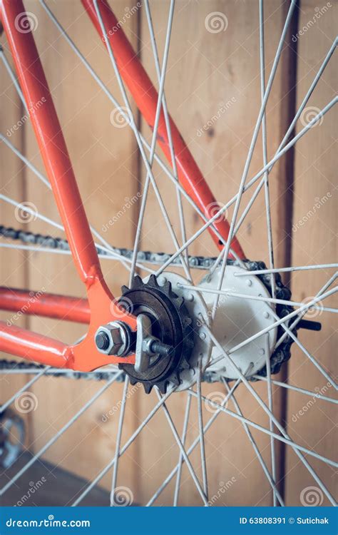 Fixed Gear Bicycle Parked With Wood Wall Stock Image Image Of Gear