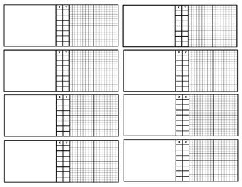 Functions Tables Graphs Work Paper Templates IEP Accommodations