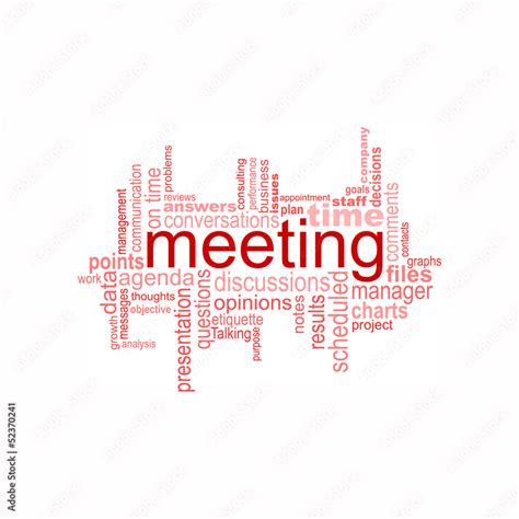 Meeting Word Cloud Stock Vector Adobe Stock