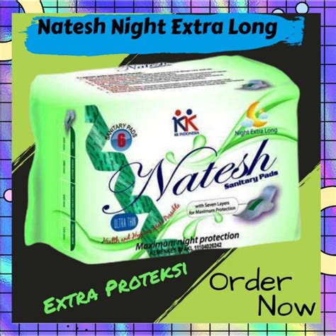 Jual Natesh Night Extra Long Pcs Pembalut Kesehatan Herbal Bebas