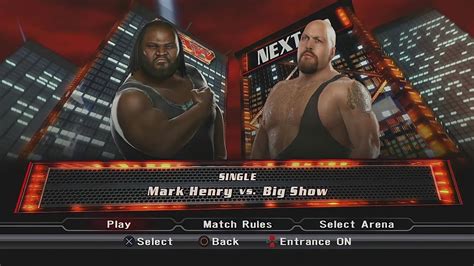 Smackdown Vs Raw 2009 PS3 MARK HENRY VS BIG SHOW YouTube