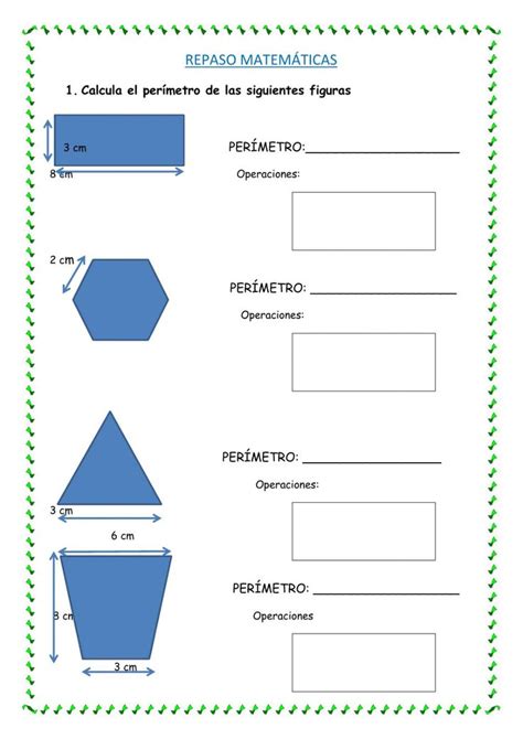 Perimeter And Area Worksheet