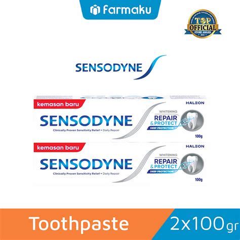 Twin Pack Sensodyne Repair Protect Whitening Toothpaste 100 G Farmaku