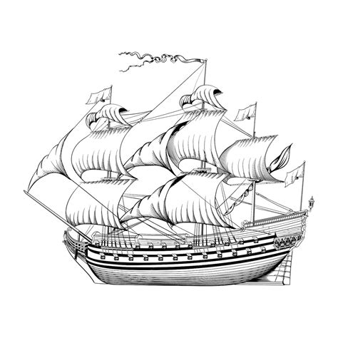 Premium Vector | Vintage sailboat sketch hand drawn old sketch