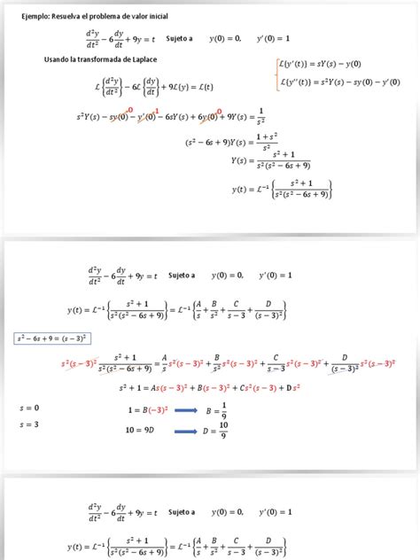 Ejemplo De La Transformada De Laplace Pdf Laplace Transform Mathematical Relations