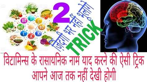 Vitamins Ke Rasayanik Name Yad Karne Ki Trick