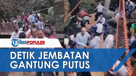 Detik Detik Wali Kota Dan Pejabat Jatuh Ke Sungai Jembatan Gantung