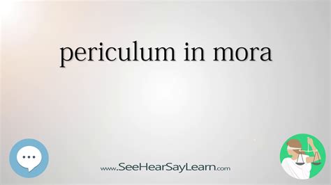 Periculum In Mora YouTube