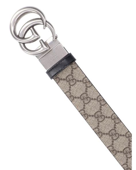 Gucci Gg Marmont Reversible Belt In Gray For Men Lyst