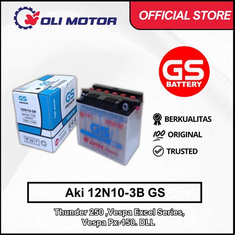 Jual Aki Accu Basah 12N10 3B Accu 12V 10 Amper Thunder Viar Kaisar