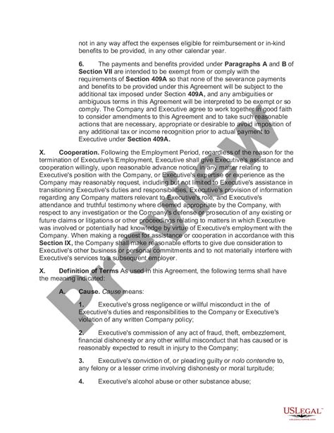 Employment Agreement Between Corporation And Chief Accounting Officer At Will Employment Us