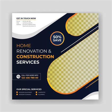 Construction social media post banner design Template Corporate ...