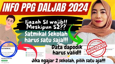 Info Ppg Daljab Satmikal Harus Sekolah Saja Ijazah S Yg Di