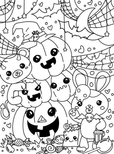 Kawaii Halloween A Super Cute Holiday Coloring Book Halloween