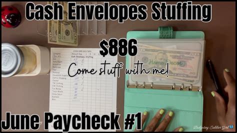 June Paycheck Cash Envelopes Stuffing Budgetlife