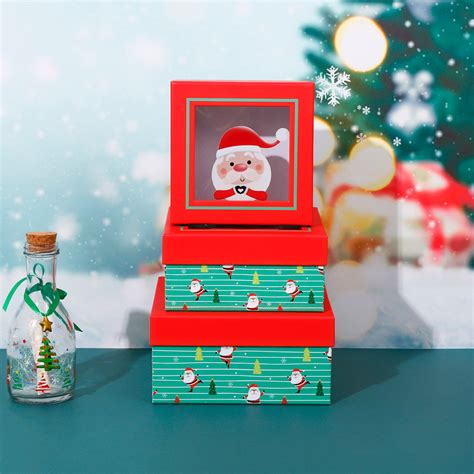 Set Of 3 Christmas Paper Box Txhz5735 62 Mikirei