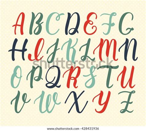 Hand Drawn Latin Calligraphy Brush Script Stock Vector Royalty Free