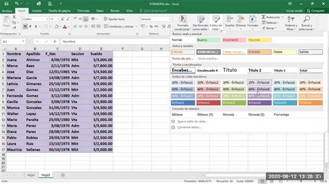 AUTOFORMATOS Y ESTILOS EN EXCEL YouTube